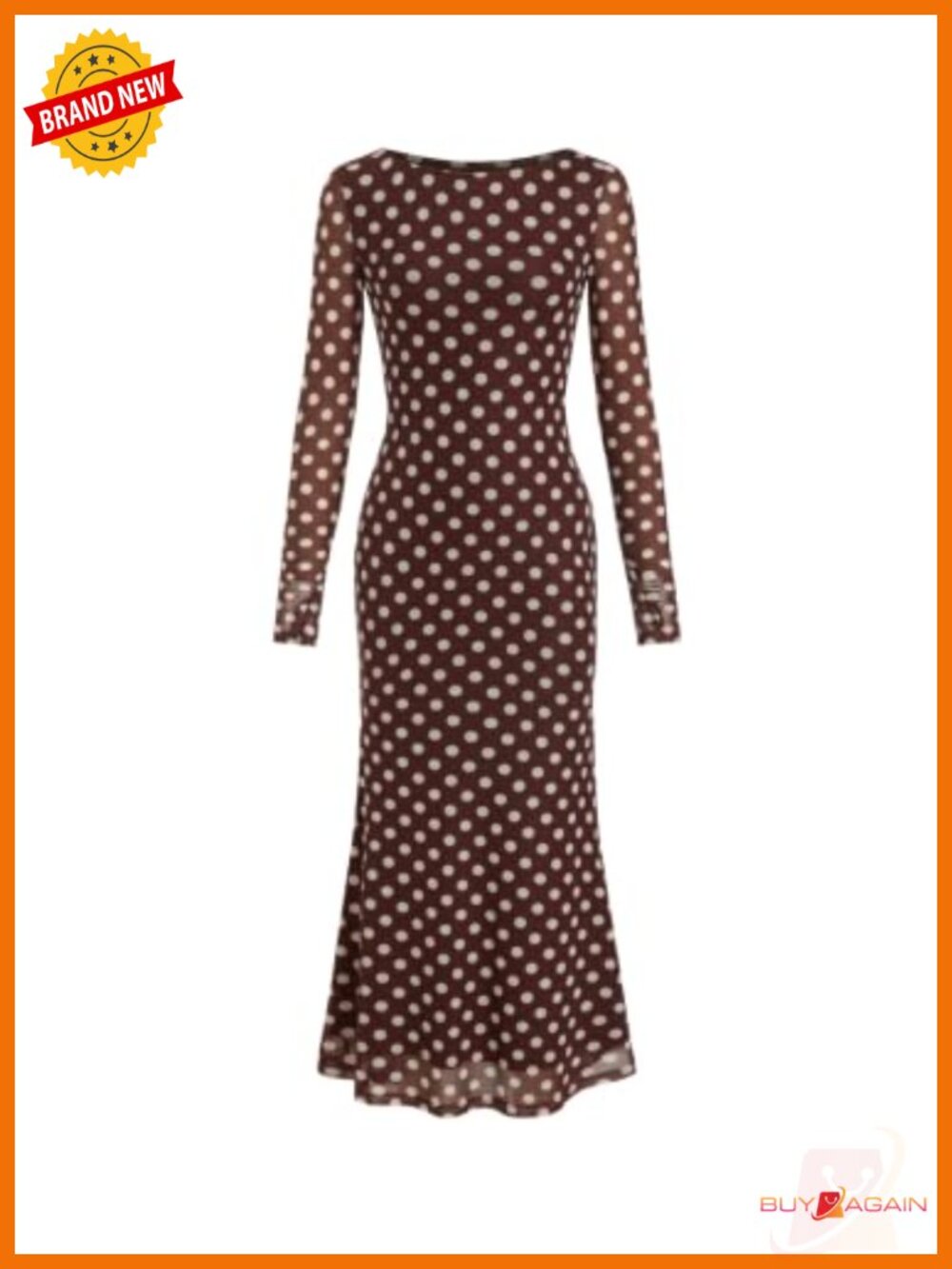 Mesh Long Sleeve Floral Bodycon Maxi Dress Formal Wedding Guest
